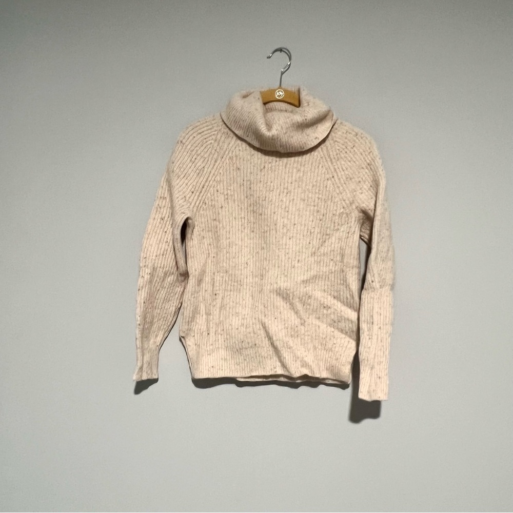 J. Crew Factory Cream Cowl Neck Sweater